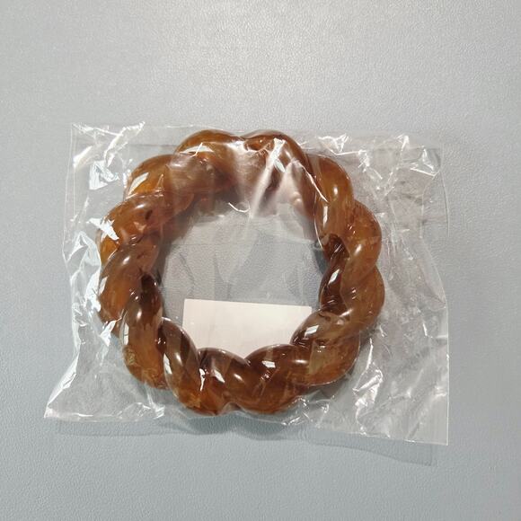 New Frasier Sterling Caramel Macchiato Braided Bangle Bracelet For Stacking - Picture 6 of 6